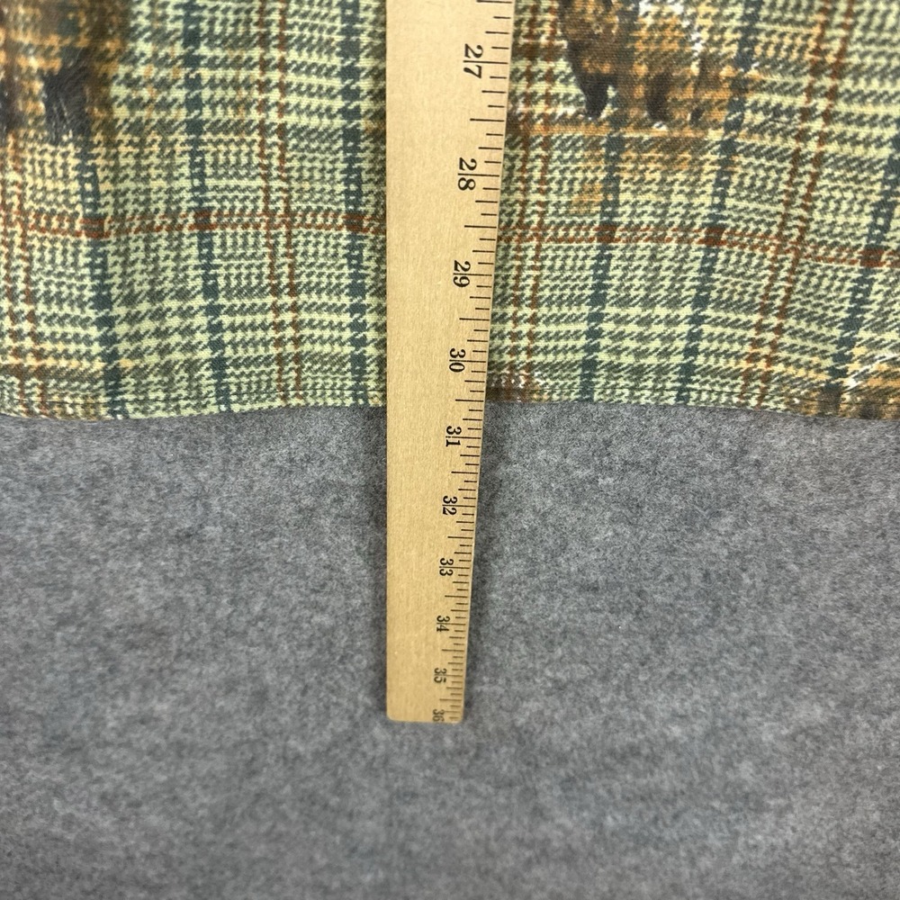 Woolrich Flannel Shirt Mens Large Bears Plaid AOP Button Up Elbow Patches - Picture 7 of 9